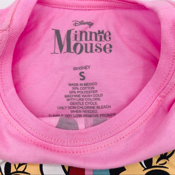 Minnie Mouse Faces Disney Youth Girls T-Shirt Sz S - Picture 3 of 4